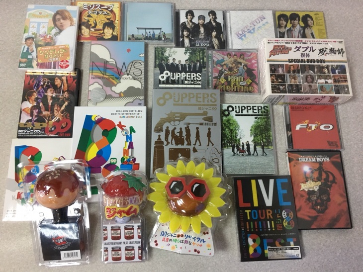 関ジャニ∞、NEWS、KAT-TUNのCD、DVD、ペンライトを売却頂きました