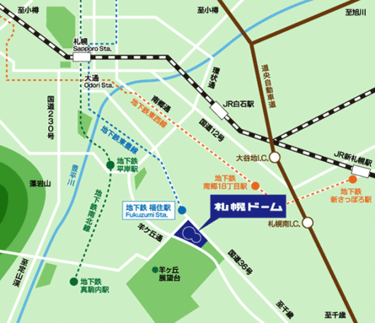 札幌ドーム 地図 嵐 20周年 コンサート